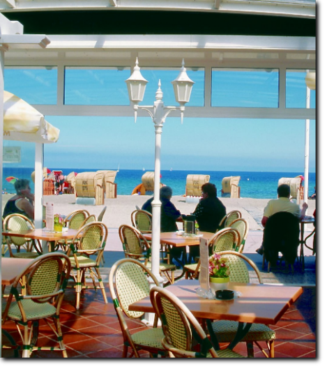 Blick vom Café Blöser auf den Dahmer Strand